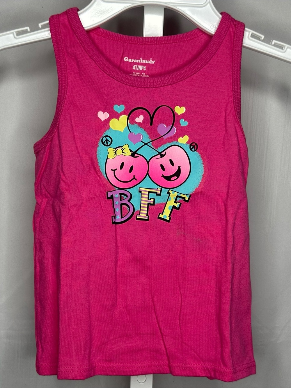 Garanimals Girls' Hot Pink BFF Graphic Tank Top